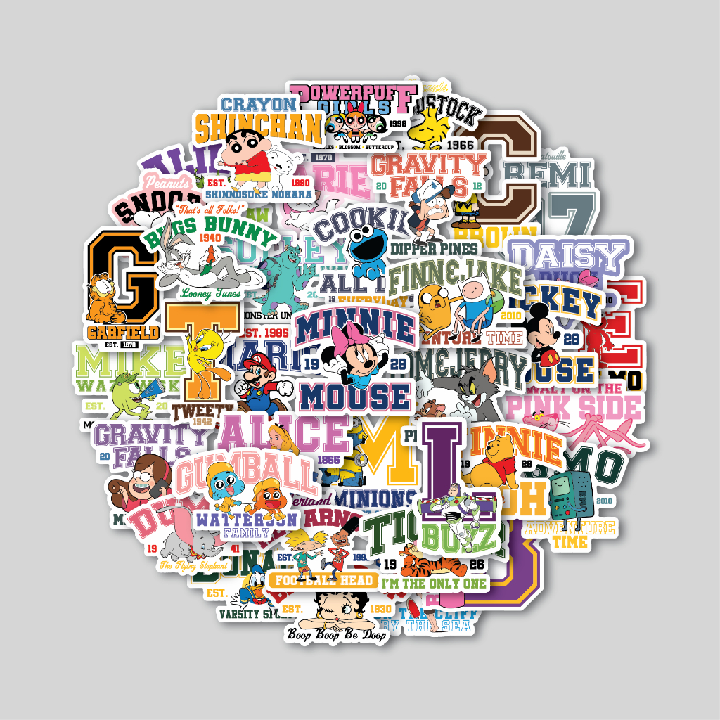 

STICKER PACK VARSITY CARTOON VIBES | STICKER TUMBLR | STIKER LAPTOP KOPER HELM