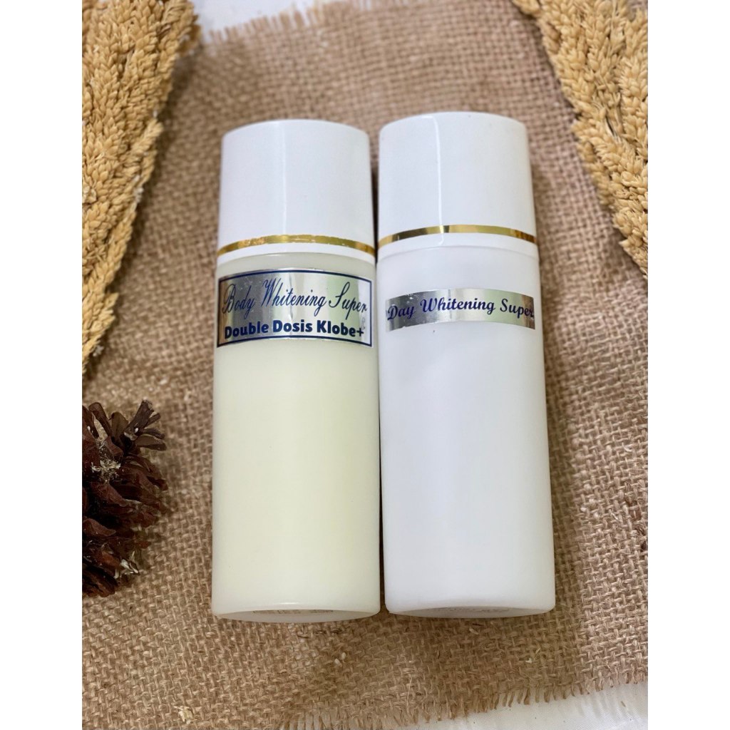 Sepaket HB Klobe ++ / Paket Pemutih Badan HB Siang & Malam – Whitening Lotion Gell Pekat Super Ampuh