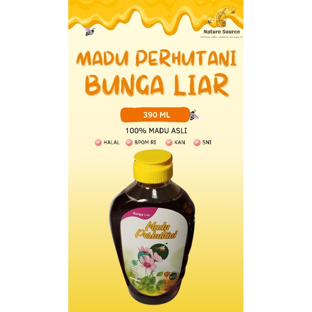 

Madu Perhutani Bunga Liar 390 ml (Botol Plastik PET)