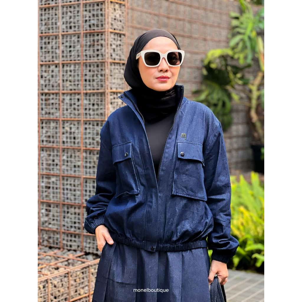Monel PAMELA JACKET | JAKET DENIM WANITA ATASAN KEKINIAN | Rora Gallery