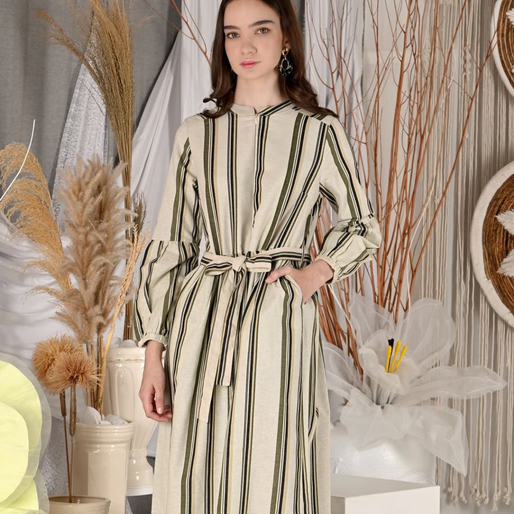 Gamis Katun Linen Novel Mice