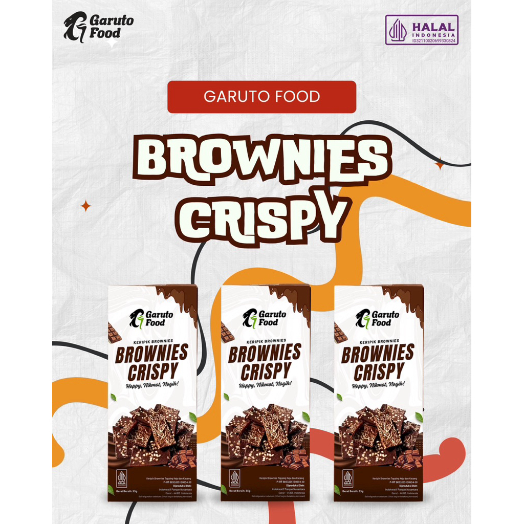 

Cemilan viral Brownies Chips - Keripik Brownies Renyah dan Manis Garuto Food
