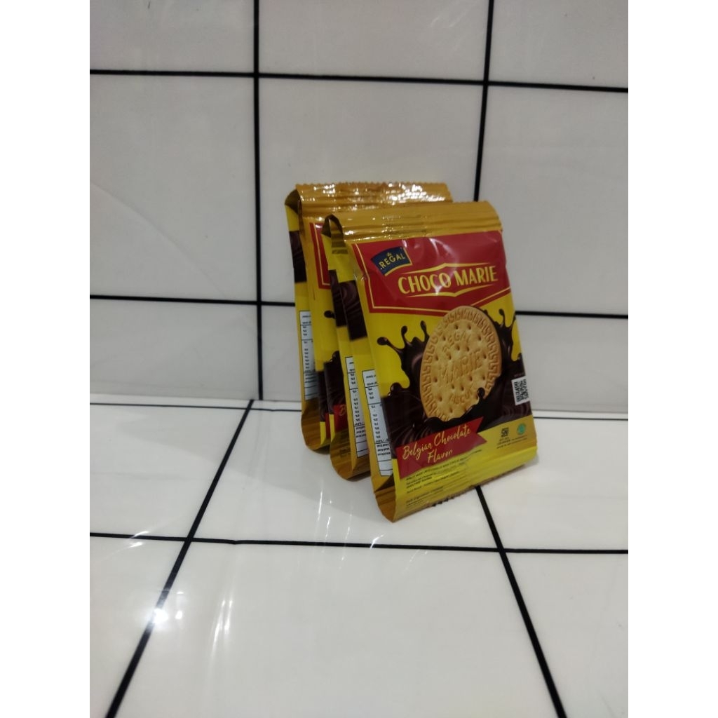 

regal marie biskuit rasa belgian chocolate isi 6 sachet
