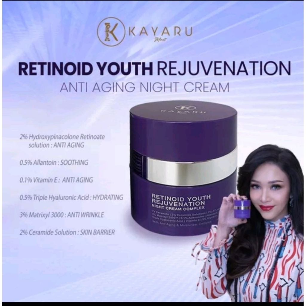 KAYARU MEST Retinoid youth rejuvenation night cream by MAIA ESTIANTY