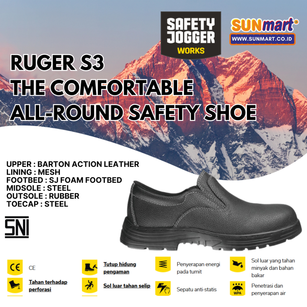 JOGGER SEPATU SAFETY RUGER S3