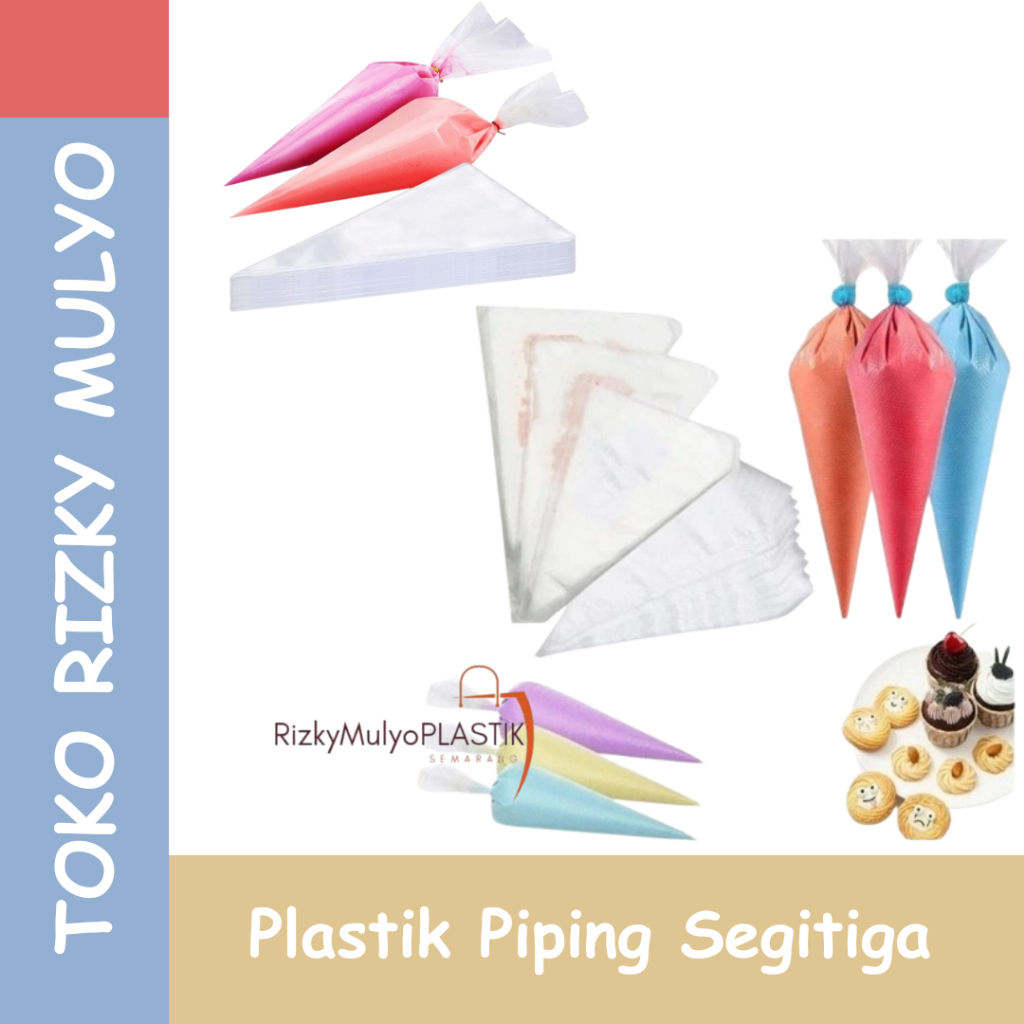 1pc Piping Plastik Segitiga / Papping Bag Piping / Plastik Contong Penghias Kue / Cetakan Curos