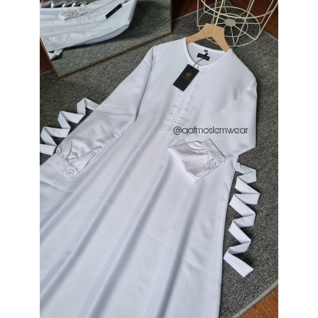 Gamis Hitam dan Putih Polos | Gamis Bahan Toyobo Polos Hitam Putih Haji Umroh Manasik