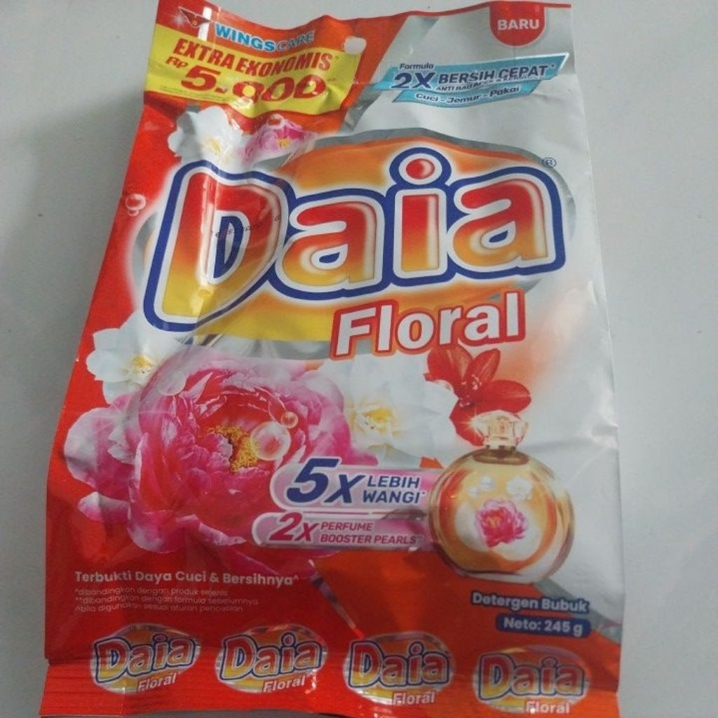 daia detergen bubuk floral, detergen daia, daia 5000an