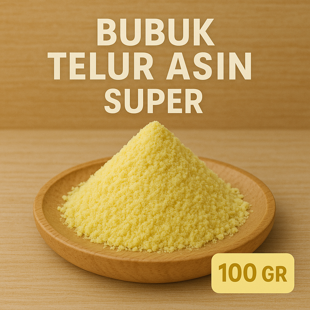 

Telur Asin Super 100gram Bumbu Tabur Rasa Telur Asin Lebih Kuat Gurih dan Wangi