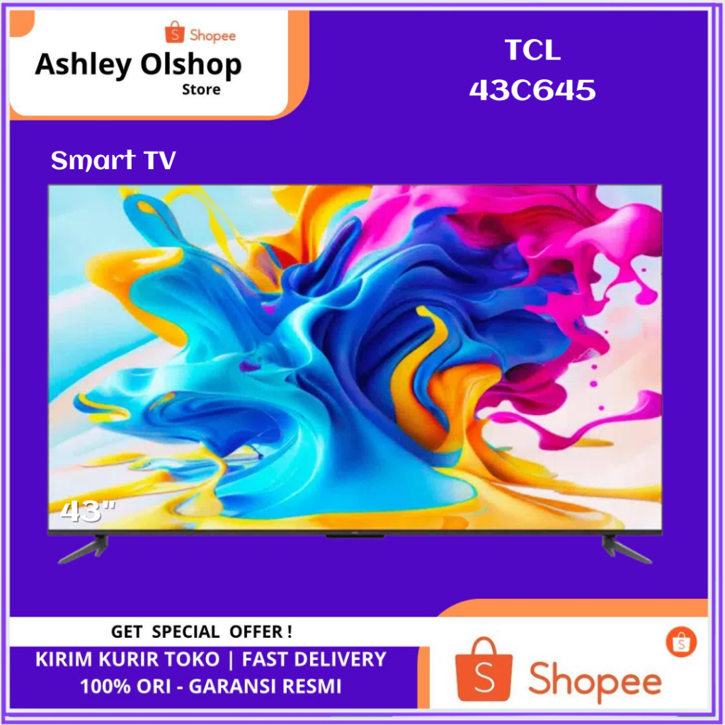 Smart Google TV TCL 43 Inch 43C645 QLED 4K UHD TCL 43 C645 TV 43Inch