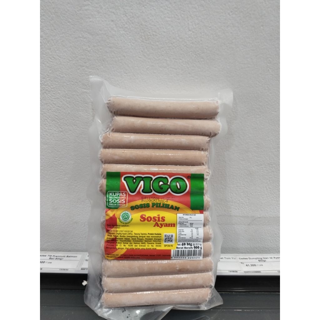 

Vigo sosis ayam 900gr (40 batang)