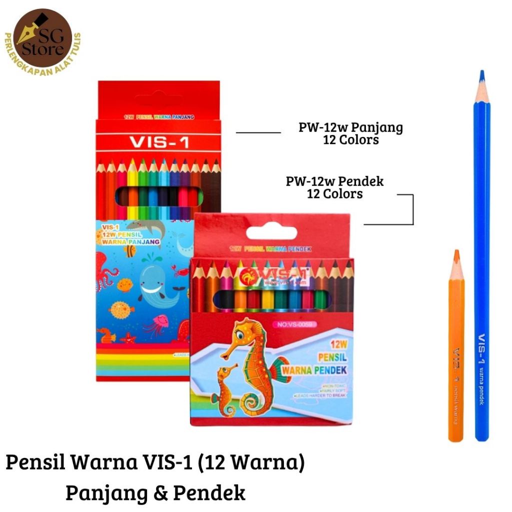 

VIS-1 - Pensil Warna Biasa / Color Pencil / Pensil Warna Color Pencils Hexagonal Grip