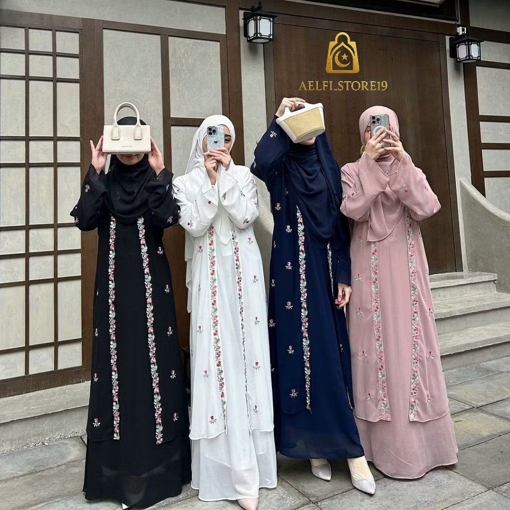 PREMIUM SAFWA ABAYA OOTD AS19 DRESS KEKINIAN MATT PREMIUM GAMIS OUTHER TURKEY MUSLIM WANITA PESTA