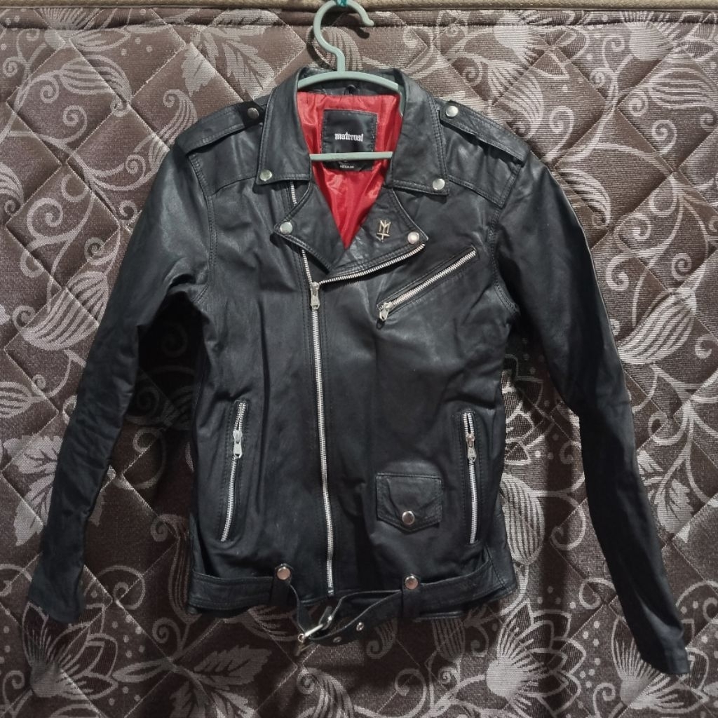CRUDOS LEATHER JACKET OF MATERNAL