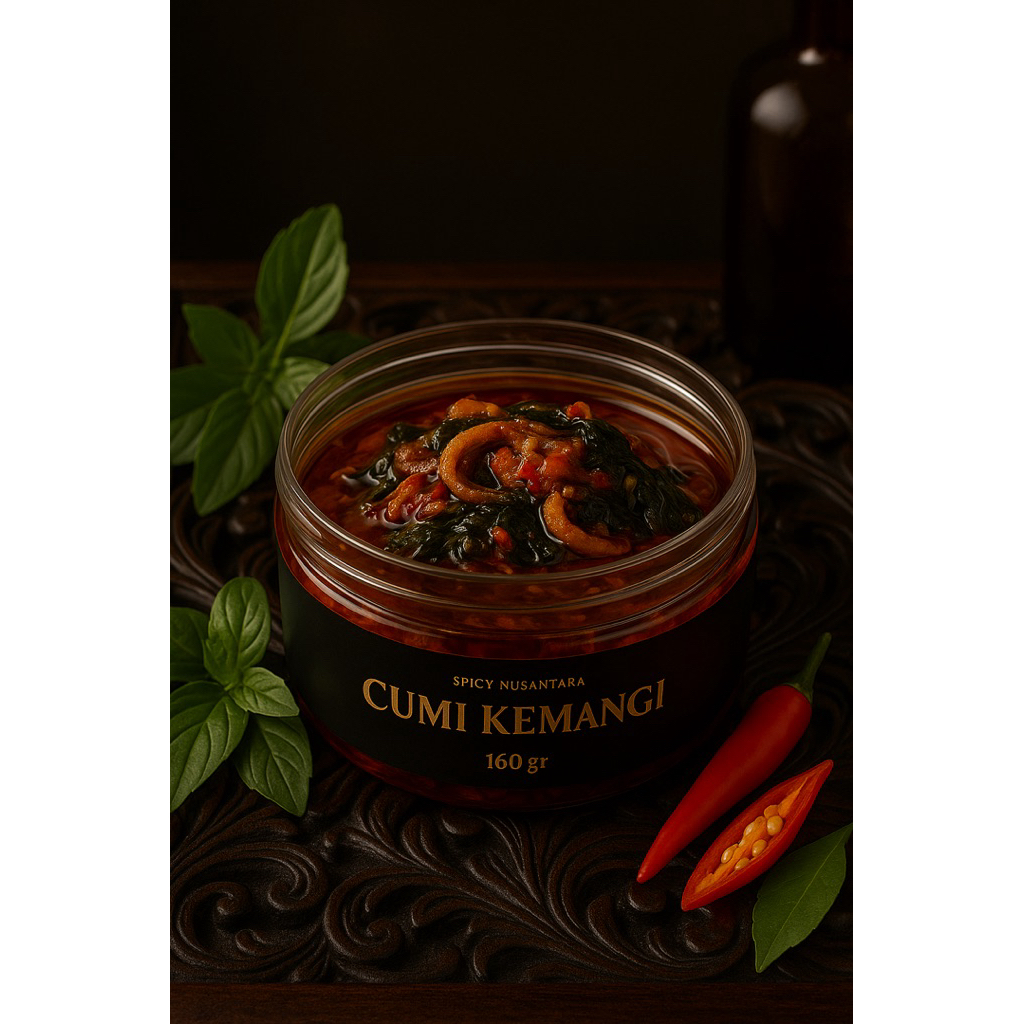 

Spicy Nusantara Cumi Kemangi 160gr - Sambal dengan Potongan Cumi & Aroma Daun Kemangi Khas Indonesia
