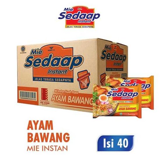 

1 Dus Mie Sedaap Ayam Bawang,Soto,Bakso,Kari Ayam Kuah Mi Sedap Instan isi 40pcs