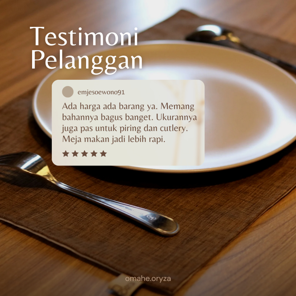 Alas Piring Meja Makan Tatakan Piring Anti Panas Polos Placemate Tahan Panas Tatakan Kain Alas Meja 