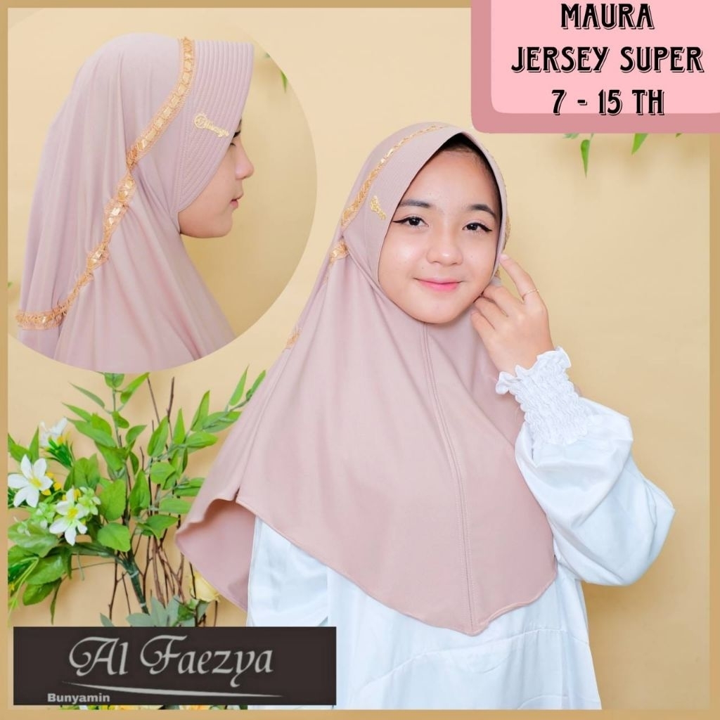 JILBAB ANAK AL-FAEZYA RABBANI BANDO JERSEY PREMIUM / RABBANI ANAK  / HIJAB ANAK  / COD