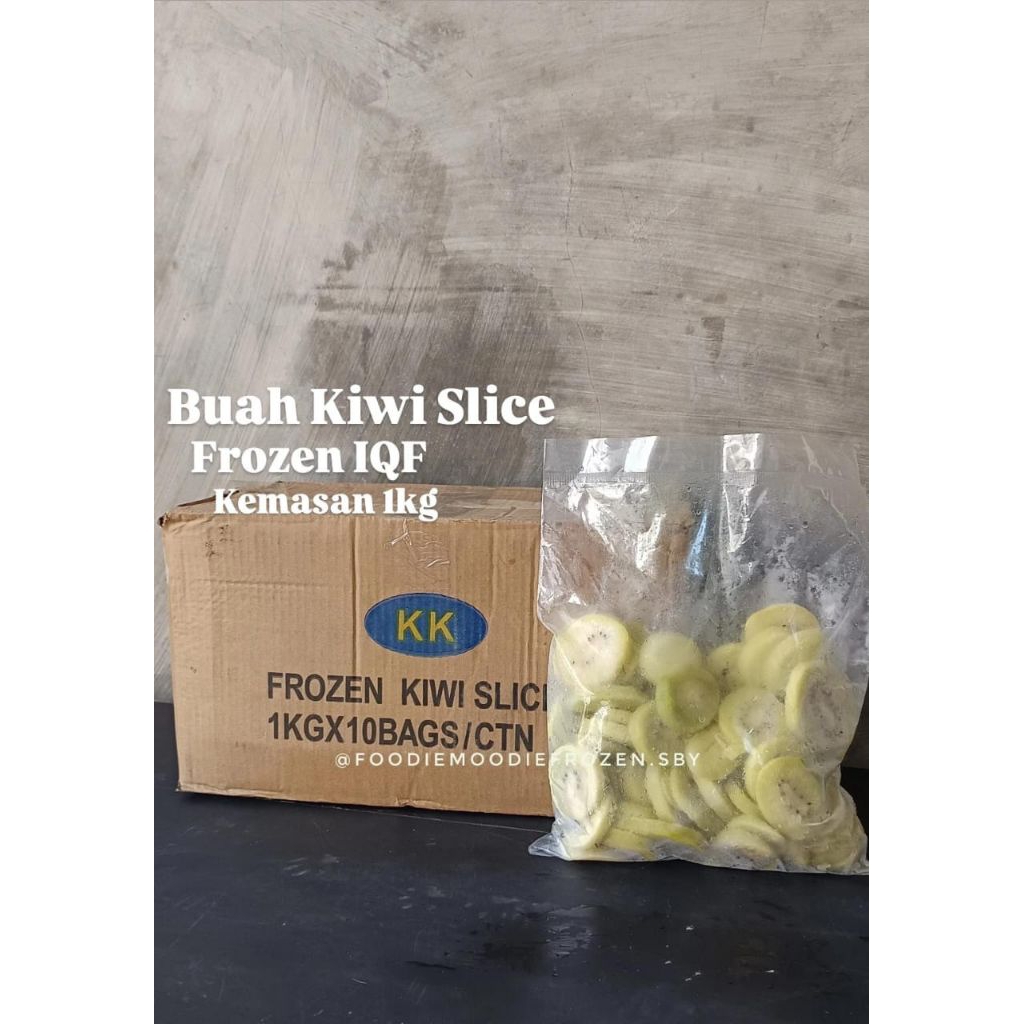 

Buah Kiwi Slice Frozen IQF 1kg/ kiwi potong beku/ kiwi fruit frozen