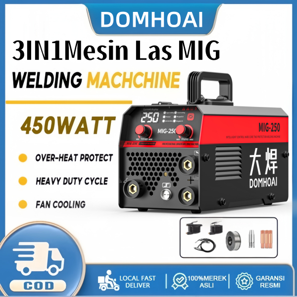 DOMHOAI 450 Watt MIG-250 Mesin Las Inverter Mesin Las Listrik Murah Mini Kecil Inverter Mesin Las Ta