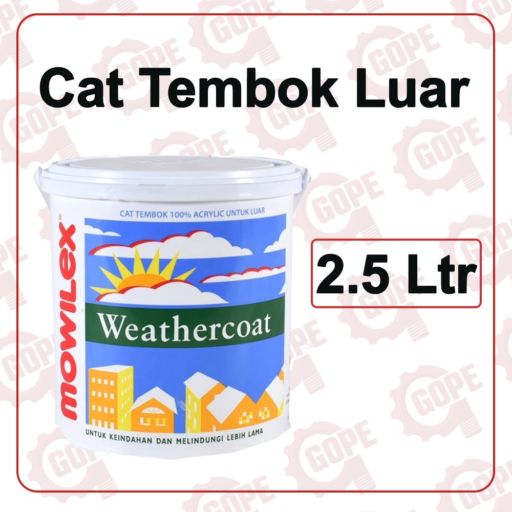 Cat Mowilex Weathercoat Untuk Tembok Luar Kemasan Galon 2.5 Liter