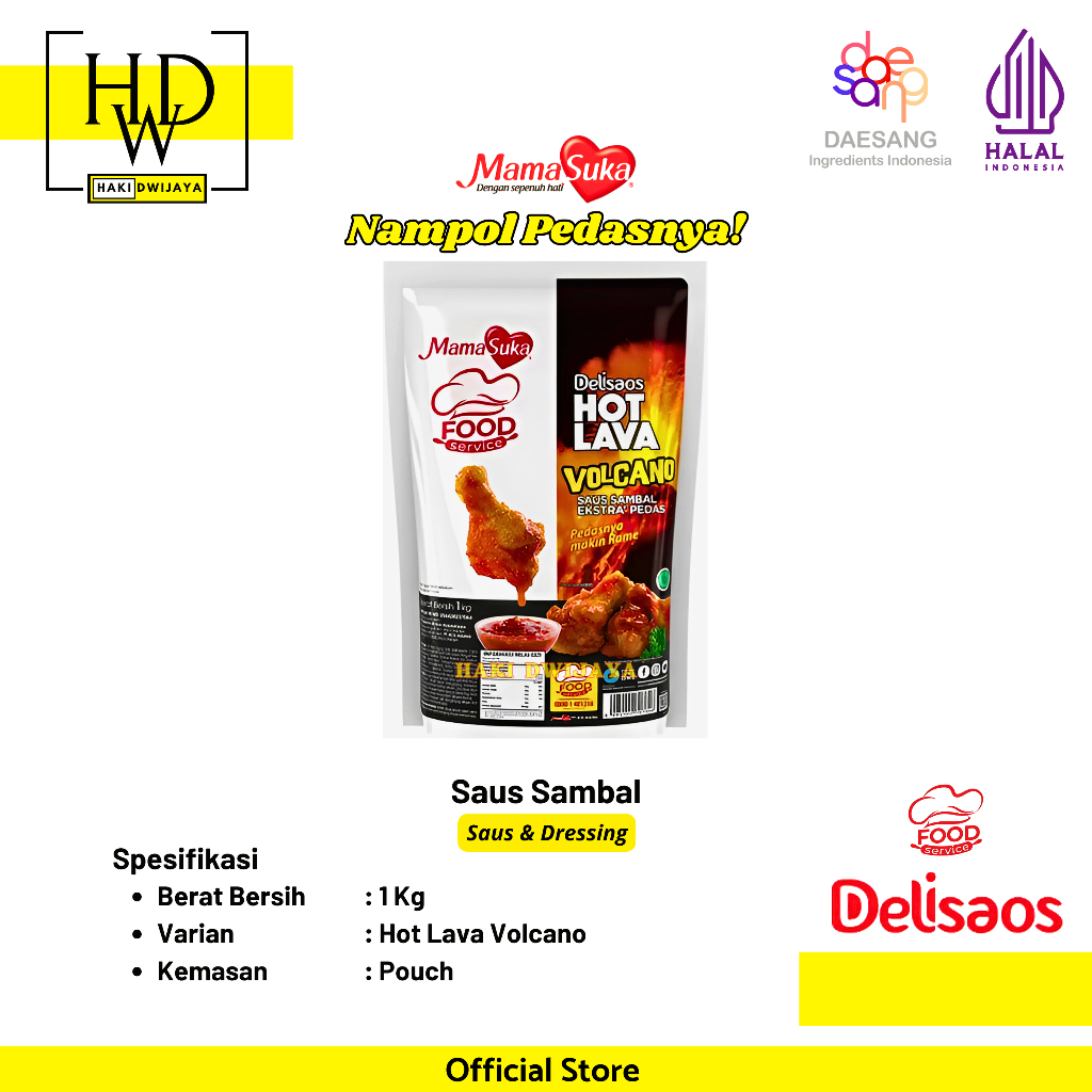 

[1Kg] Mamasuka Delisaos Saus Hot Lava Volcano Pouch
