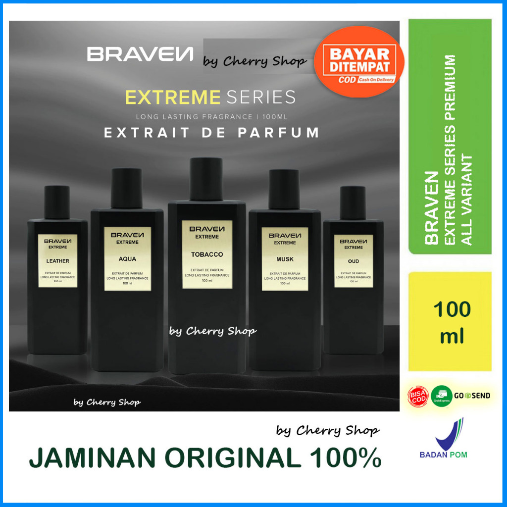 Braven Extreme Series Extrait De Parfum 100ML - Parfum Pria Wangi Tahan Lama - Long Lasting - Extrai