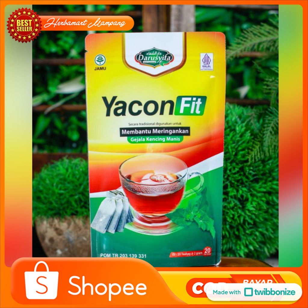 

YACONFIT YAKONFIT 20 Teh Celup Kantong Insuline Darusyifa atasi Diabetes