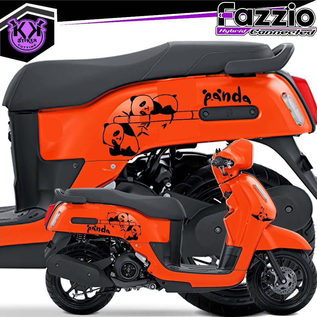 SC.559/STICKER CUTING PANDA/STRIPING FAZZIO/STIKER FAZZIO/STIKER MOTOR,KERETA,SEPEDA 1SET/PANDA LUCU