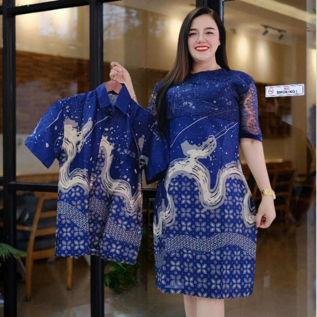 COUPLE DRESS BROKAT NEVY SRAGEN BAHAN DIJAMIN ADEM BISA COD