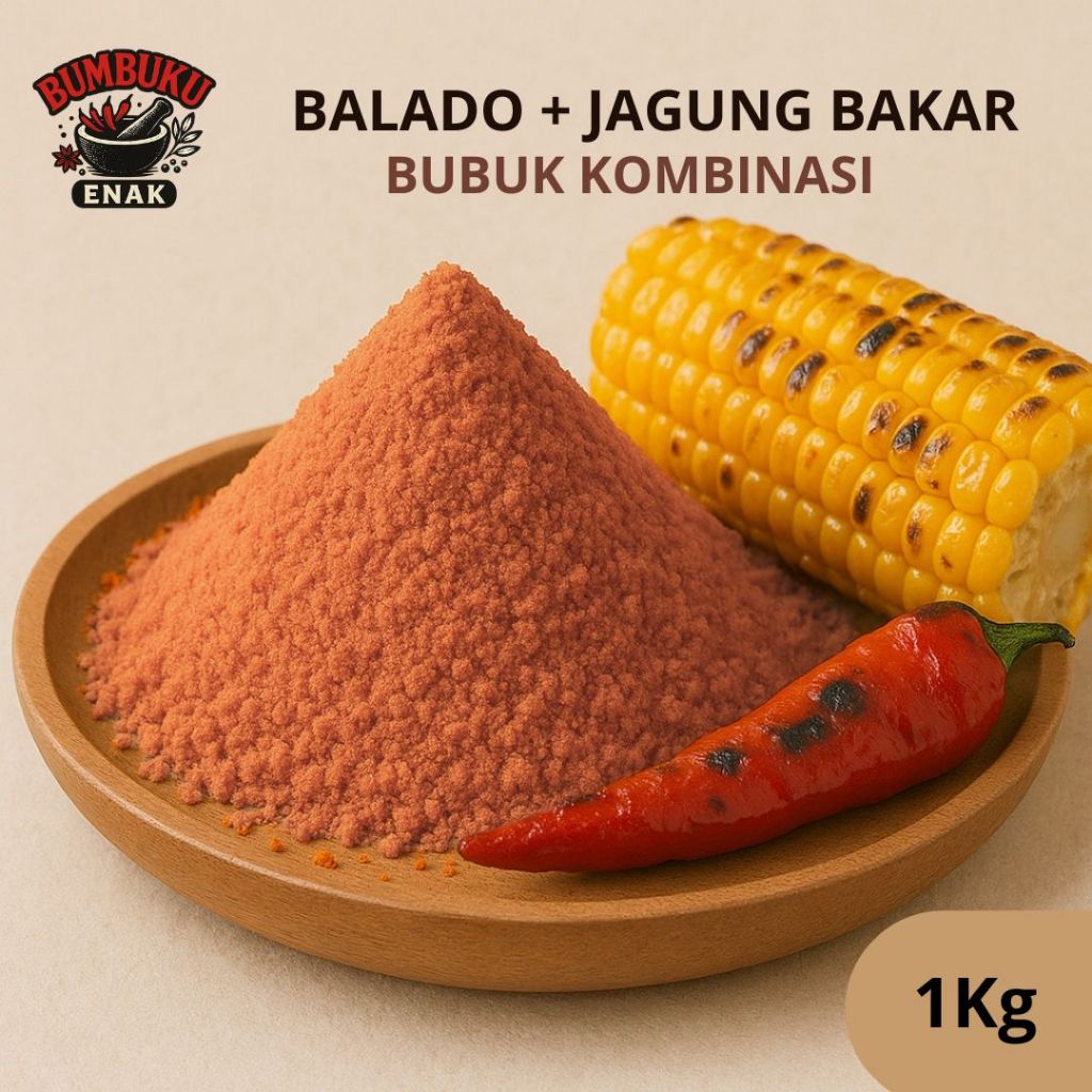 

Bumbu Tabur Non MSG Balado & Jagung Bakar 1Kg – Bubuk Kombinasi Pedas Manis untuk Snack & Makanan Ringan
