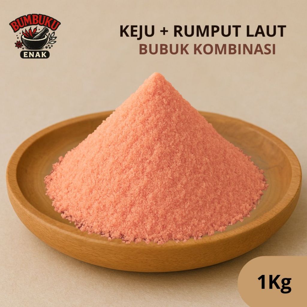 

Bumbu Tabur Non MSG Keju & Rumput Laut 1Kg – Bubuk Kombinasi Gurih Lezat untuk Snack, Popcorn & Jajanan