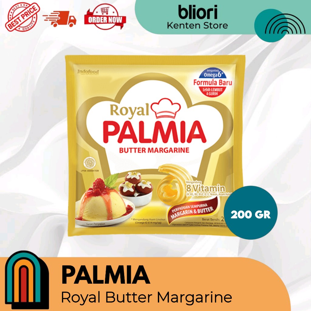

PALMIA Royal Butter Margarine 200 Gr | Margarin Palmia Kemasan Pack Perpaduan Butter Margarin