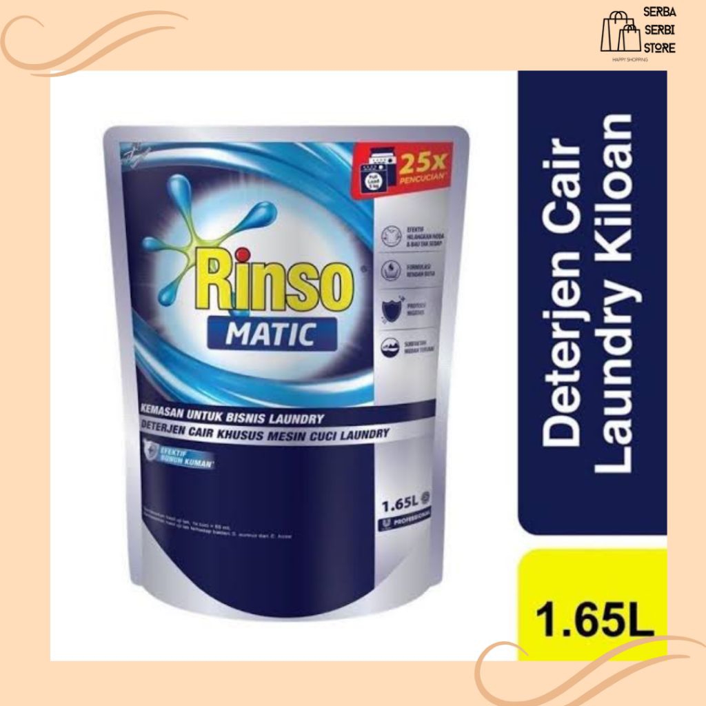 Rinso Cair 1,65 liter / Detergen Rinso Liquid