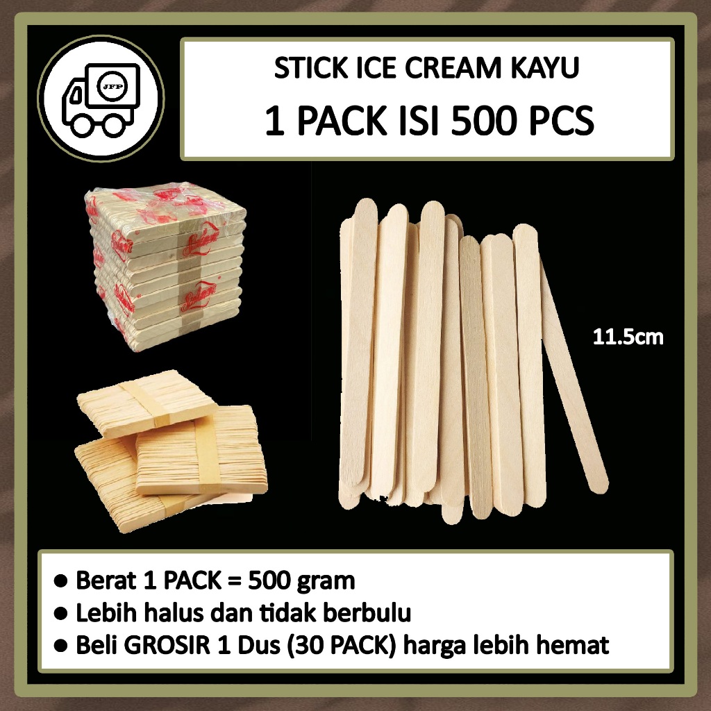 Stick Ice Cream Premium / Stik Kayu Gagang Es Krim Polos isi 500 pcs