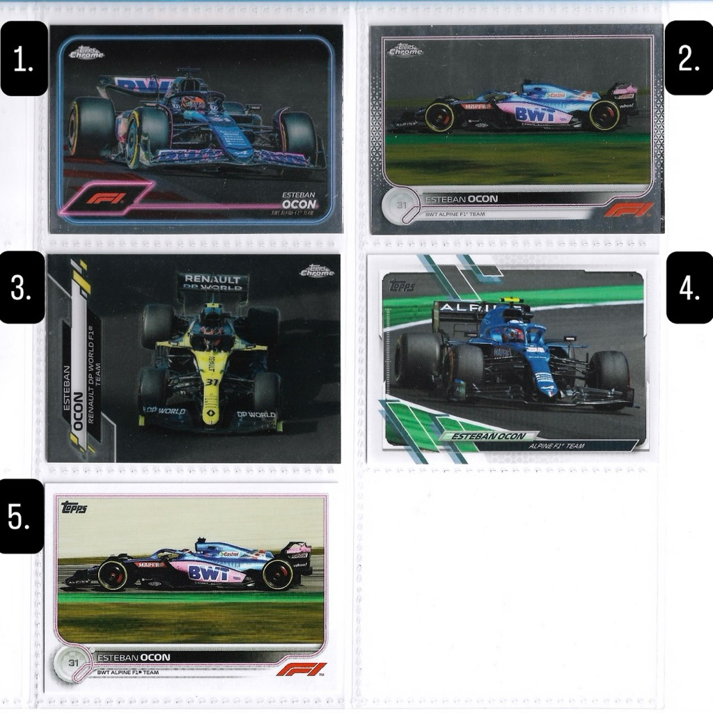 Kartu f1 Topps - Esteban Ocon (Alpine & Renault F1)