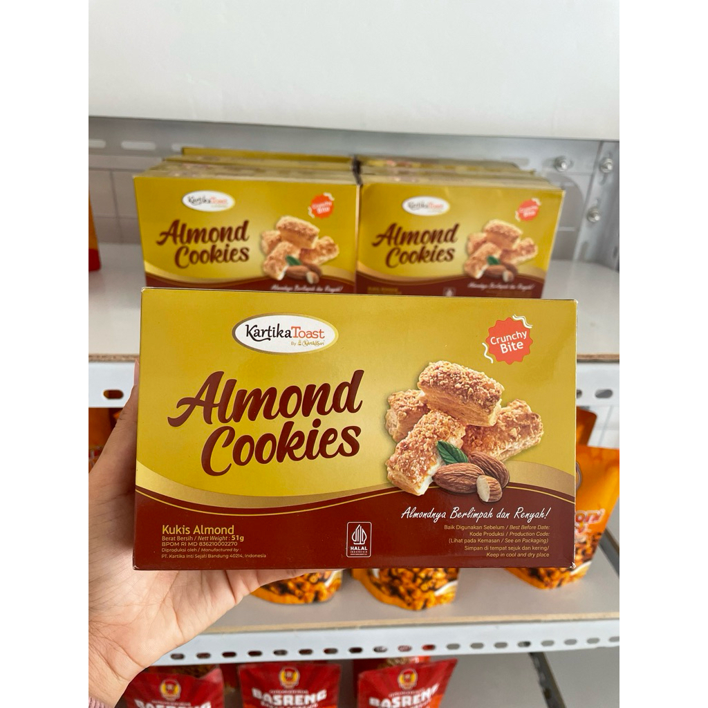 

Almond Cookies 51 g Kartika Toast - Expire Date Maret 2026