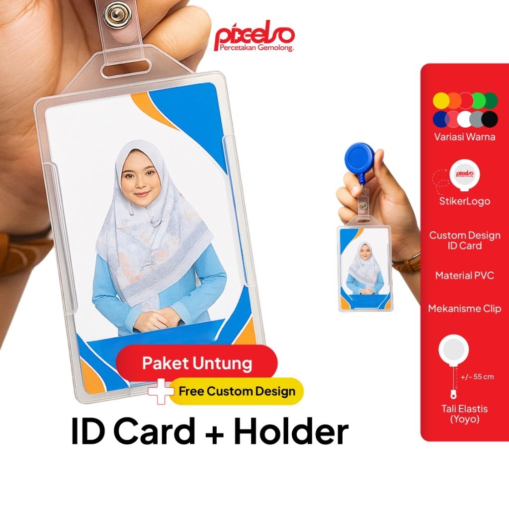 

ID Card + Yoyo Holder Custom bisa Satuan by CetakPixelso