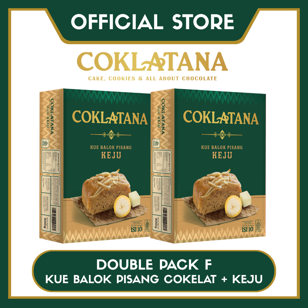 

COKLATANA DOUBLE PACK F (KUE BALOK PISANG COKELAT + KEJU)