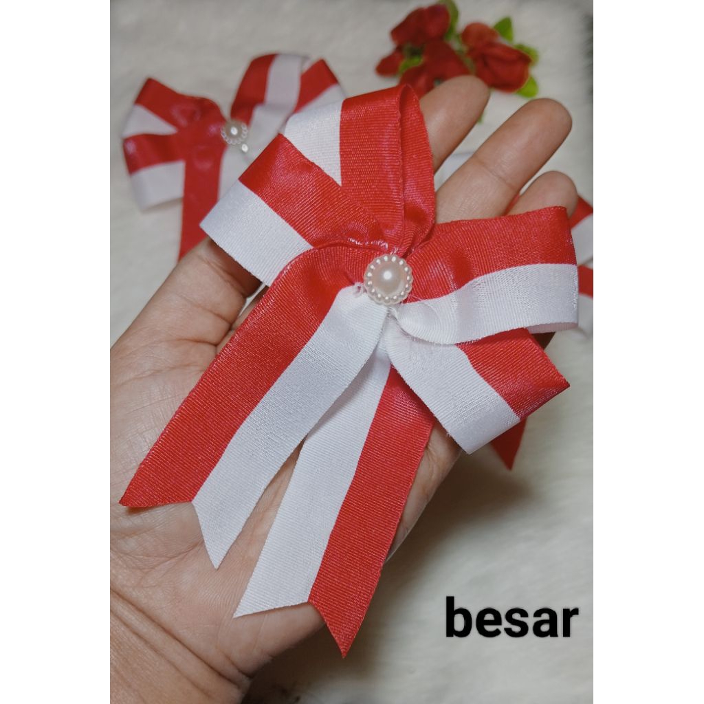 

pita jadi siap pakai merah putih pita agustusan