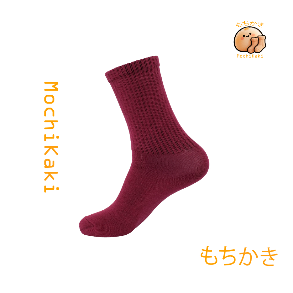 MOCHIKAKI - Kaos kaki Old School Maroon Polos