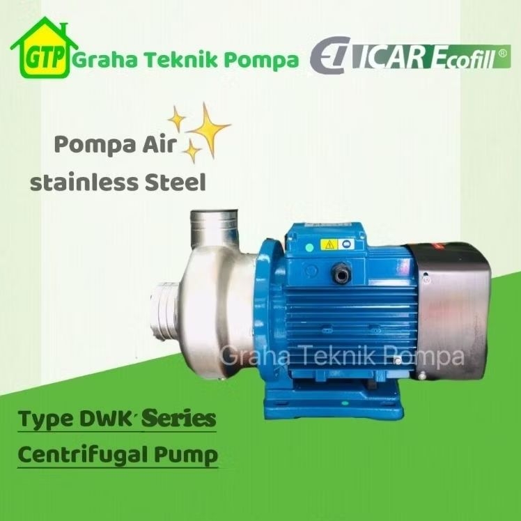 Icar Ecofill DWK 037 Pompa Air Stainless Steel Centrifugal
