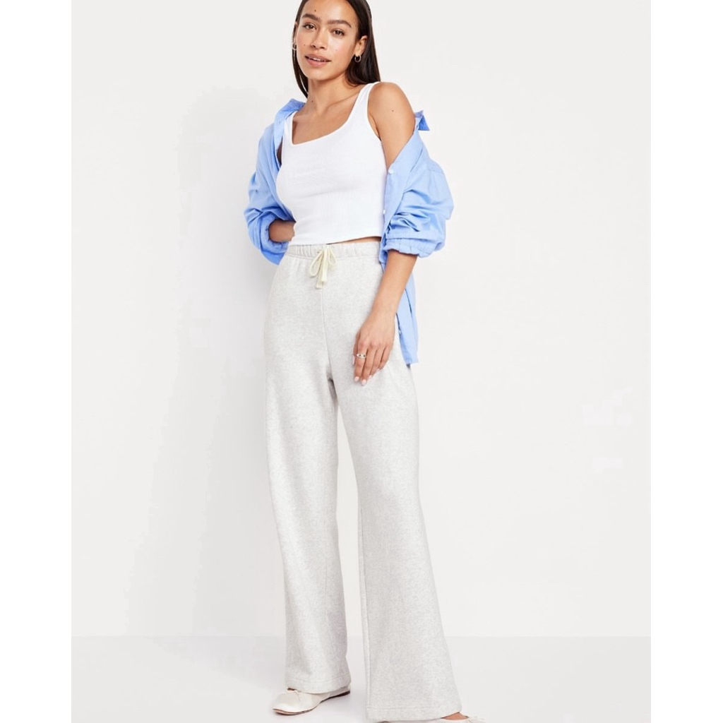 oldn*vy OLN ODN wide leg pants loose straight panta sweat pants celana panjang training celana gombr
