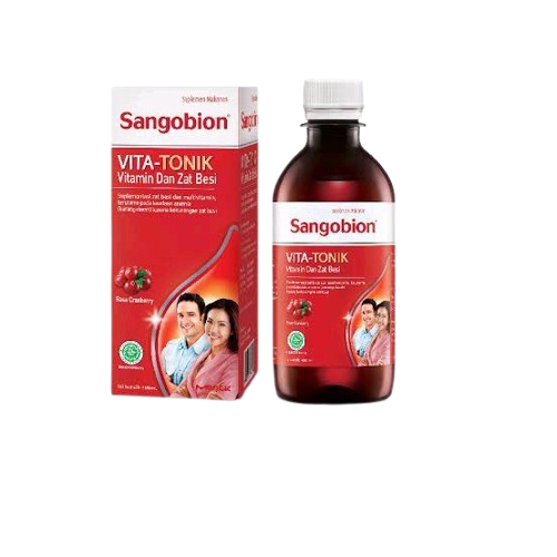 SANGOBION VITA-TONIK 400 ML / SANGOBION SIRUP CAIR 400ML PENAMBAH DARAH / SUPLEMEN ZAT BESI