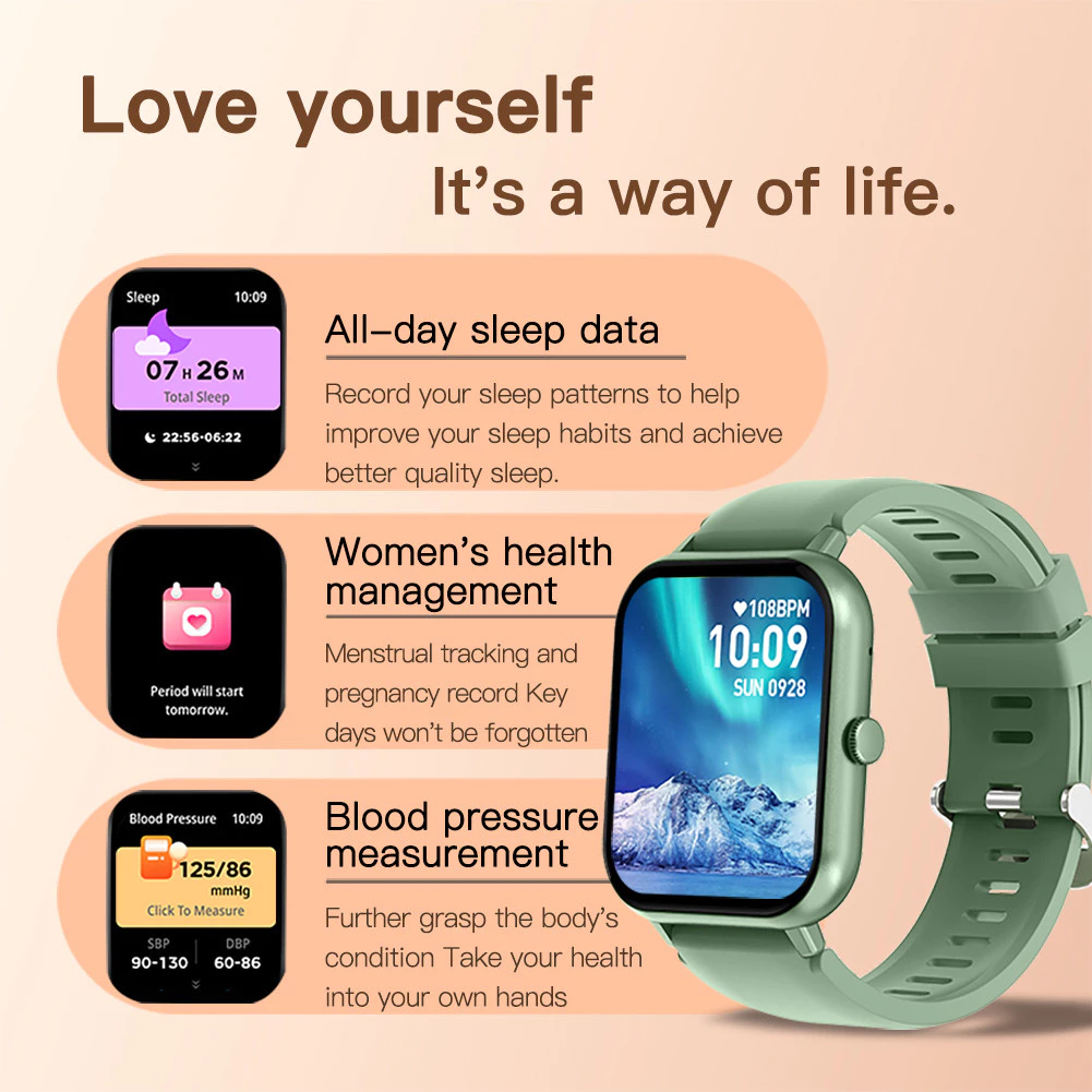 OLEVS Smartwatch Pria Wanita Original Anti Air Smartwatch Multifungsi Bluetooth Watch