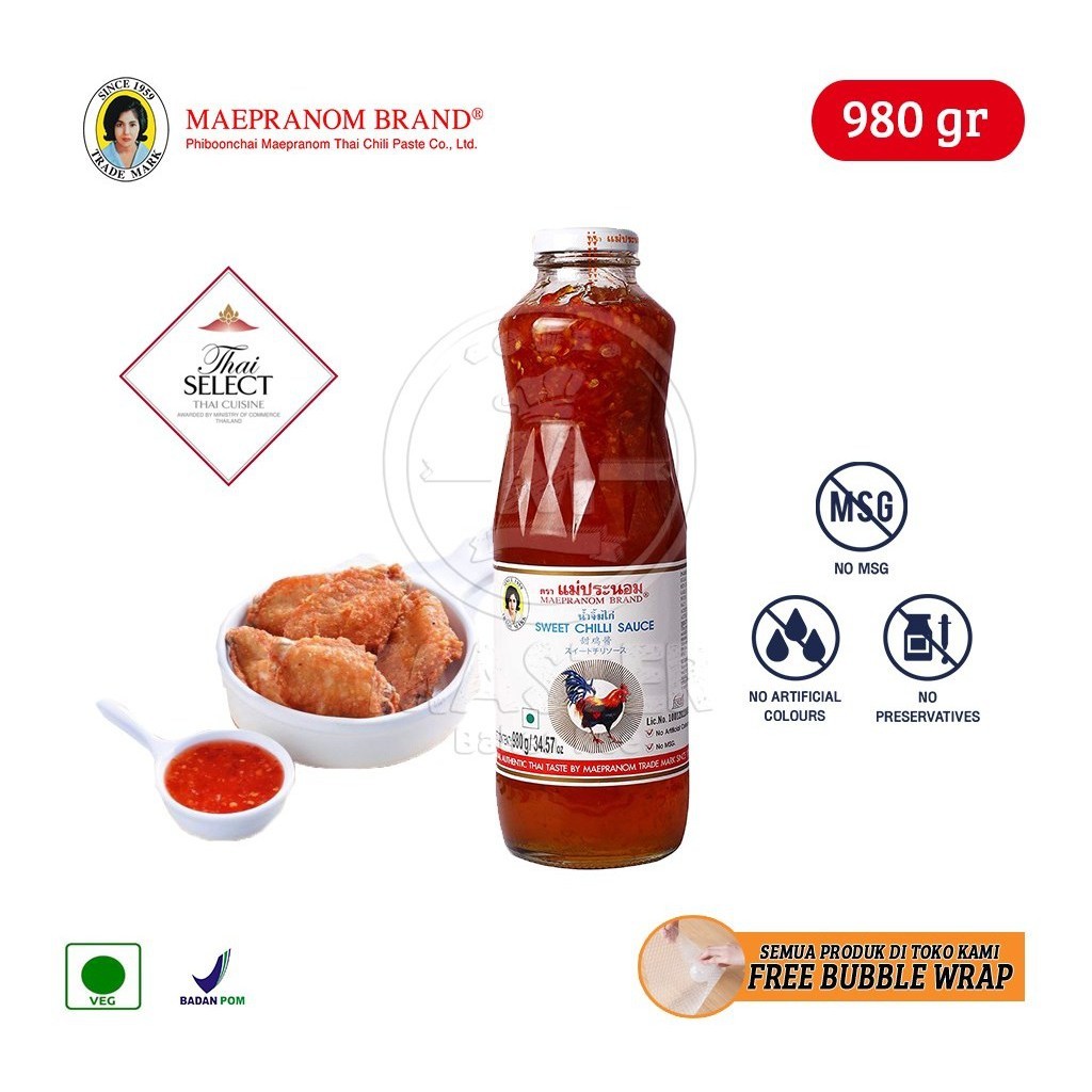

[oddsolshop] pekanbaru/Mae Pranom Sweet Chili Sauce 980GR Saus Cabe Manis Bumbu Masak