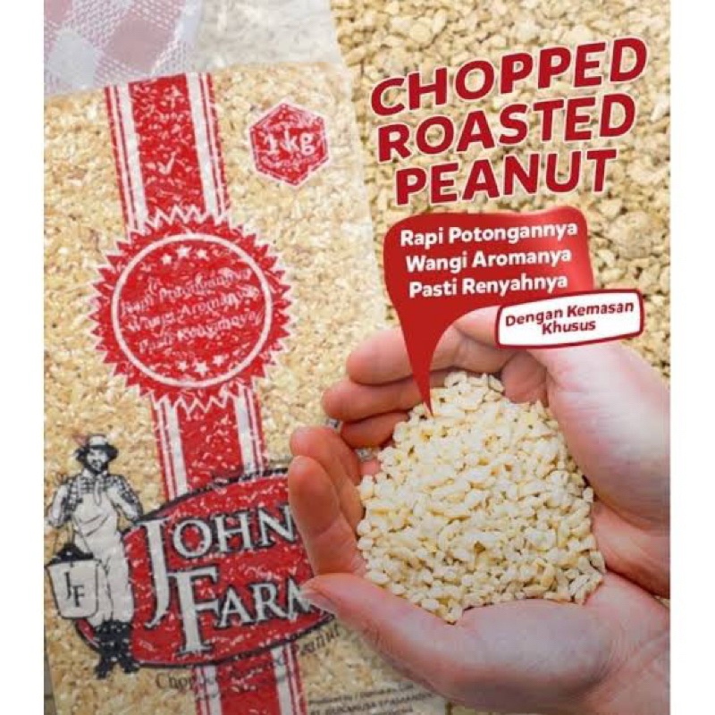 

John Farm Chopped Roasted Peanut Kacang Cacah Sangrai Rapi Potongan Wangi Aromanya Pasti Renyahnya