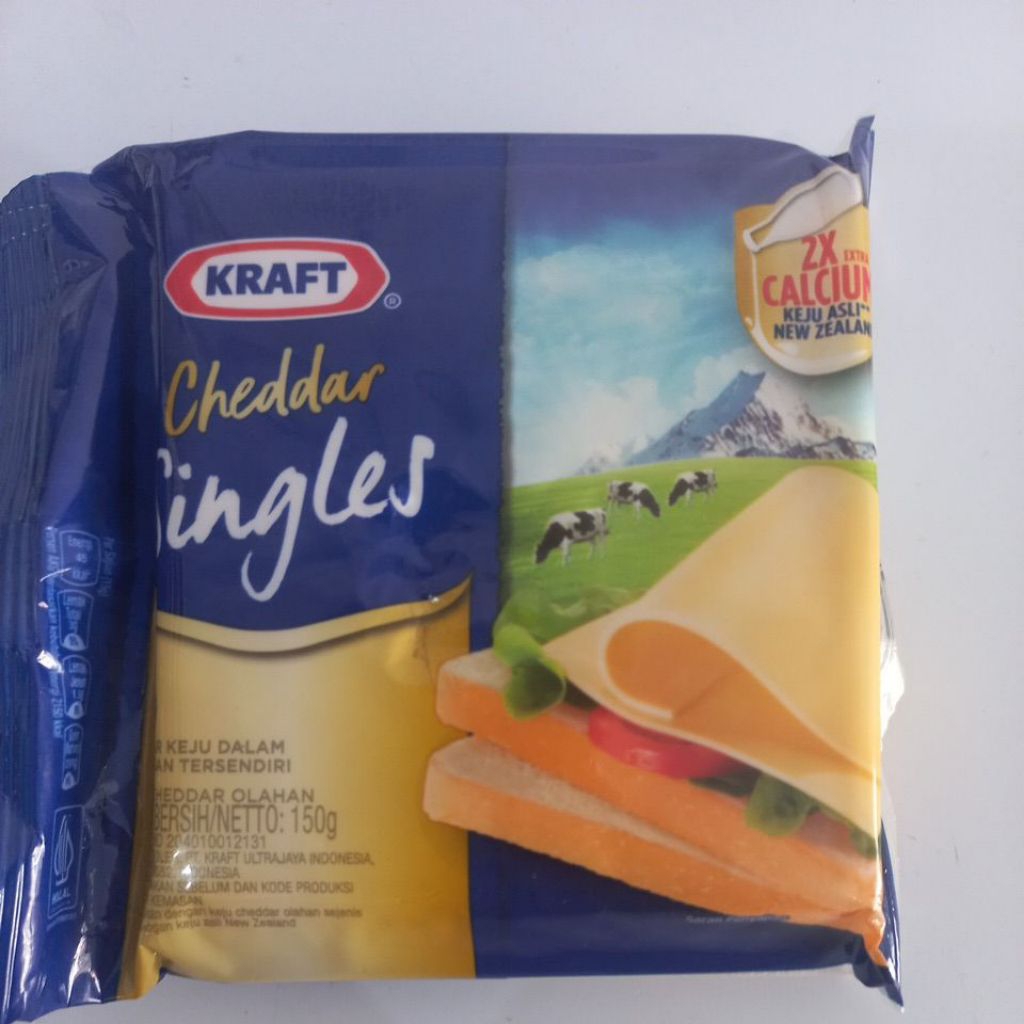 

Kraft Keju High Calcium Single 10 Slice 150g- Untuk Cemilan, Toping, Burger