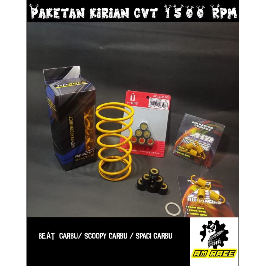 PAKETAN PER CVT RACING PER KAMPAS OTOMATIS 1500 RPM FULL BEAT KARBU SCOOPY KARBU SPACY KARBU DAN ROL