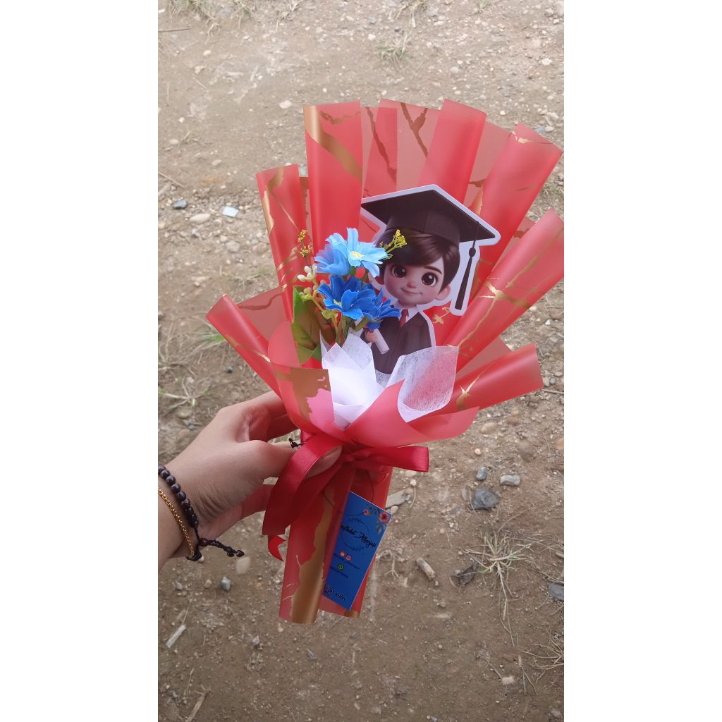 BUKET TOPPER WISUDA MINI - KADO WISUDA UNIK, LUCU & ELEGAN